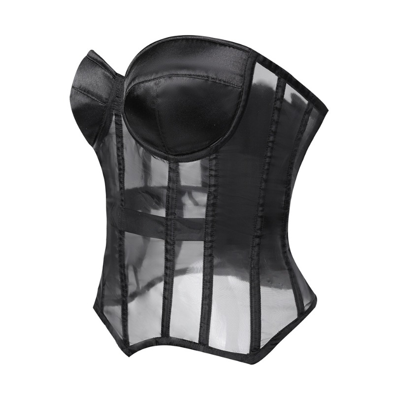 Corset preto sem alças em malh - Corset Waist Cinch avaliação e preço