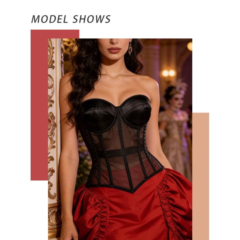 Corset preto sem alças em malh - Corset Waist Cinch avaliação e preço
